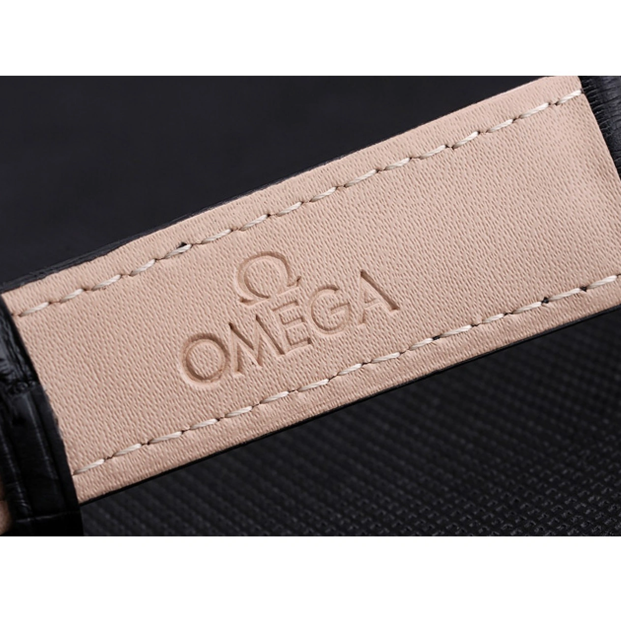 1015 Omega De Ville Prestige Co-Axial Black Dial Silver Case Black Leather Strap Roman Numeral